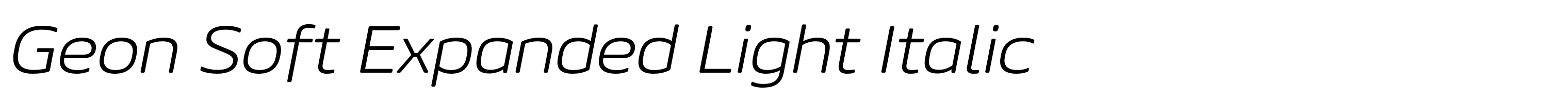 Geon Soft Expanded Light Italic